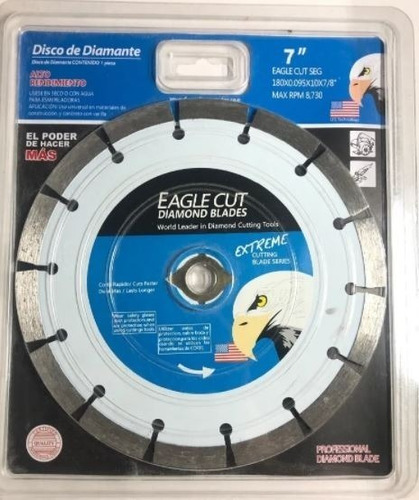 Disco Eagle Cut 7 Para Concreto, Tabique, Usos Generales 