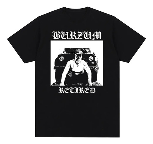 Camiseta De Algodón Estampada De La Banda De Metal Burzum