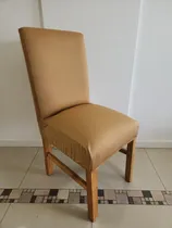 Comprar Funda para silla DECOFUNDAS Paris color arena de 60cm de largo con respaldo de 45cm x 55cm con asiento de 45cm x 45cm - pack x 6 unidades
