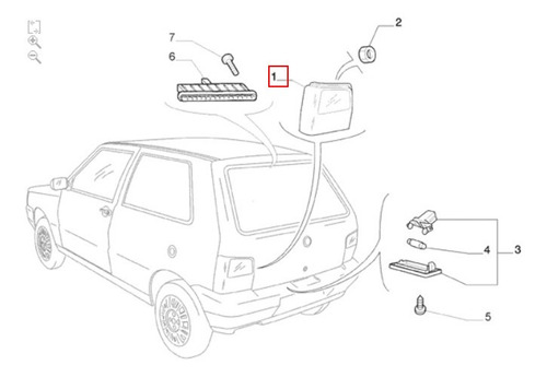 Imagem 5 de 6 de Lanterna Traseira Lado Direito Original Fiat Uno 2004 A 2013