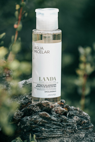 Landa Agua Micelar Desmaquillante Limpieza Facial Vegana