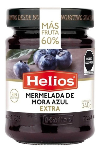 Mermelada De Mora Azul Helios Extra 340 G