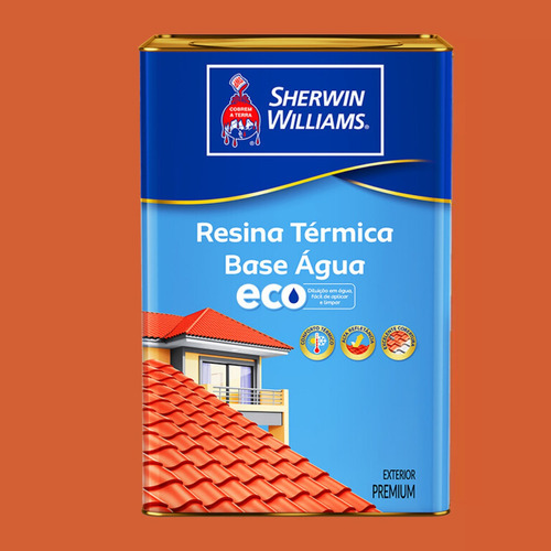 Sherwin Willian Tinta Telha Térmica Base Agua Metalatex 18l Acabamento Brilhante Cor Cerâmica Ônix