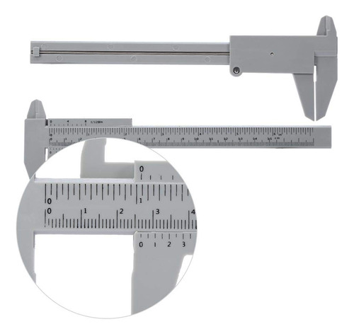 150mm Calibrador Vernier, Calibradores Vernier De Plástico Con Conversión De Pulgada/mm Tatuaje De Cejas Herramienta De Medición De Micrómetro De Maquillaje Permanente
