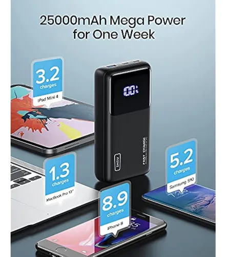 Powerbank Iniu 65w 25000mah Carga Rapida Usb-c Soporte