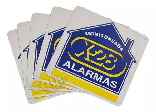 Cartel Disuasivo Seguridad Propiedad Protegida Alarma X-28 - $ 7.269