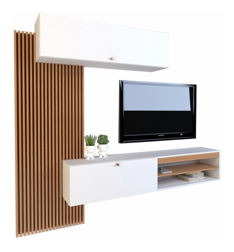 Imagen 5 de 7 de Centro De Entretenimiento Rack Tv Led Flotante Moderno Cuota