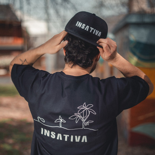 Gorra Insativa Visera Plana Logo Blanco