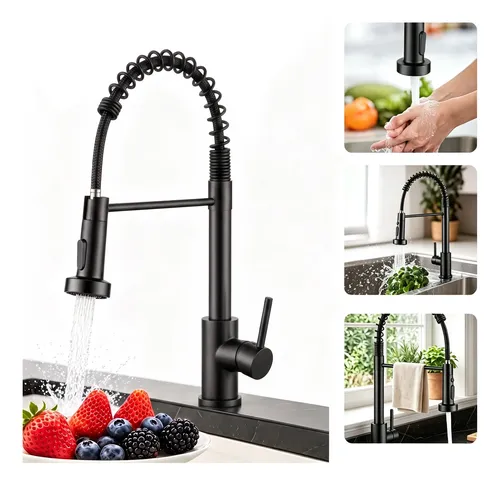 Torneira Cozinha Monocomando Parede Ou Bancada Extensivel - R$ 96,76