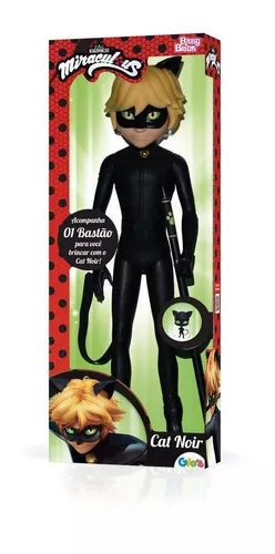 Boneca Miraculous Ladybug Boneco Cat Noir Figura Articuladas