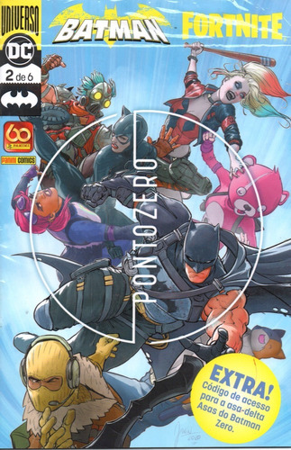 Batman Fortnite N° 02 - Em Português - Editora Panini - Formato 17 X 26 - Capa Mole - Bonellihq 2 Cx456 I23