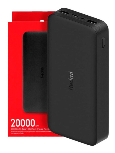 Power Bank Xiaomi Redmi 20000mah Fast Charger 18w Tipo C