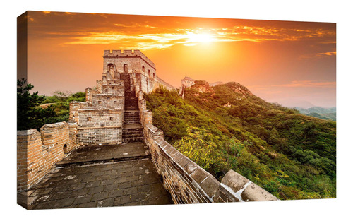 Cuadro Decorativo Canvas Atardecer La Gran Muralla China