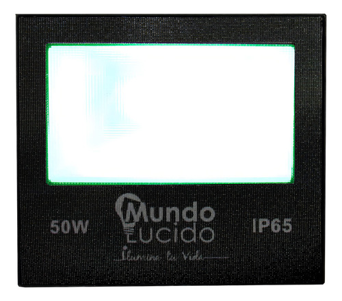 Reflector Led Inalámbrico Mundo Lucido Nwrf50rgb 50w Con Luz Var2 Y Carcasa Negra 85v-265vac