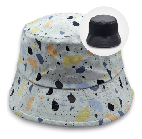 Bucket Hat Reversible Manchas Print Colores Varios 