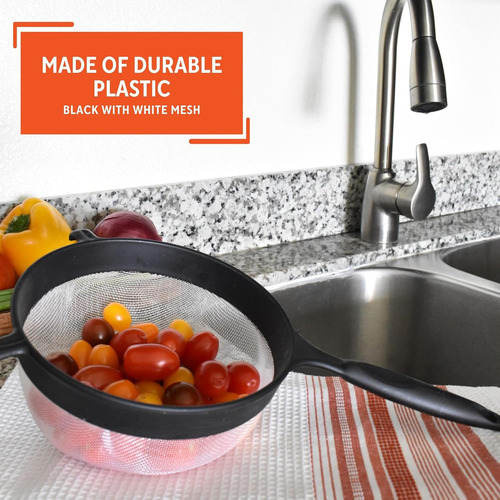 Imusa Imu-71133w Colador De Plástico, Negro, 6 Pulgadas,1...