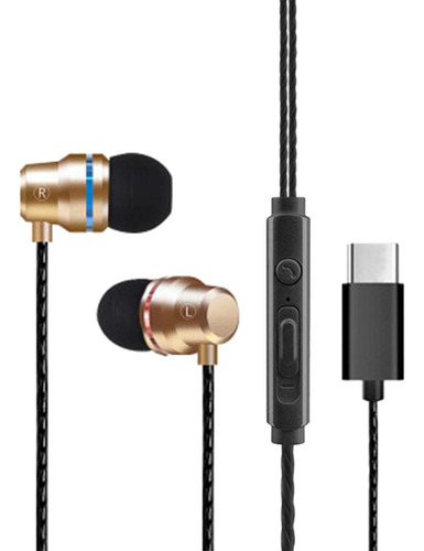 Fones De Ouvido Universais Duráveis Dourado Dourado