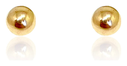 Aros Abridores Bolitas De Oro N° 4 (esferas De Oro De 6 Mm)