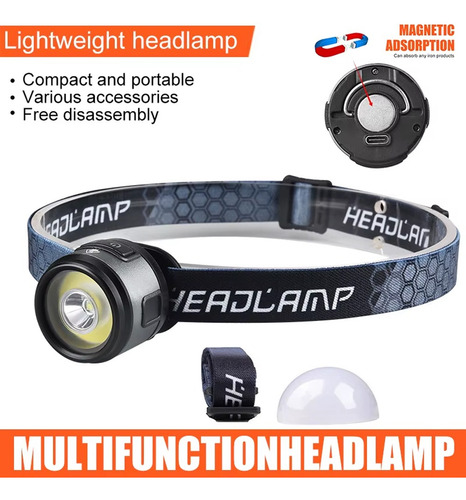 Luz Led Para Faros Delanteros Con Clip Para Sombreros, Recar