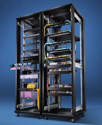 Rack -vf- 42u De Piso 600x1000 Negro Puerta Hiperventilada