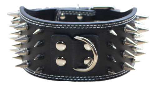 Haoyueer Collar De Perro Con Tachuelas Y 4 Filas De Cuero De