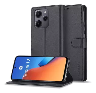 Funda De Piel Tipo Cartera Para Teléfono Redmi 12 4g