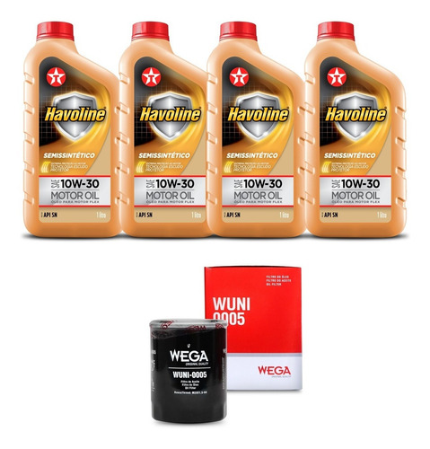 Kit Troca Oleo 10w30 New Civic Fit City Crv