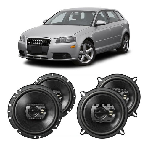 Alto Falante Audi A3 2005 A 2008 Pioneer 200w Rms Kit