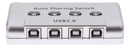 Conmutador Usb 2.0 De 4 Puertos Para Pc Portátil, Conmutador