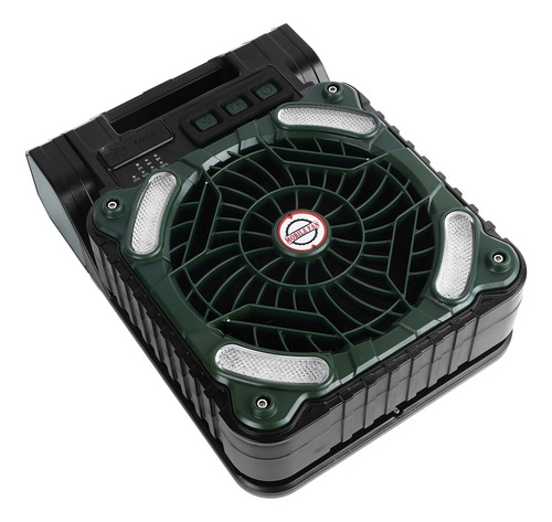 Ventilador Solar Verde De 5200 Mah Tipo C Con Carga De 4 Vel