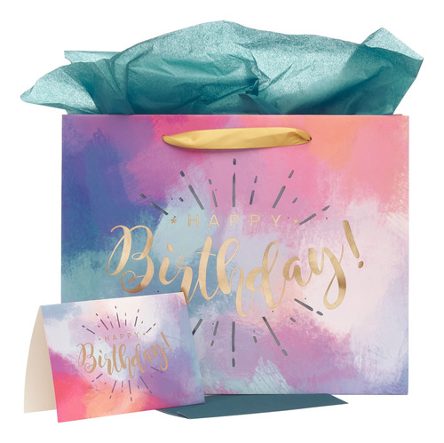 With Love Happy Birthday - Juego De Bolsas De Regalo Grandes