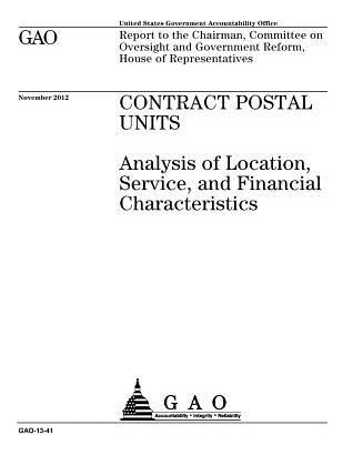 Libro Contract Postal Units : Analysis Of Location, Servi...