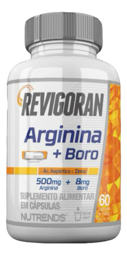 Arginina + Boro 60 Caps Revigoran Nutrends Sabor Without flavor