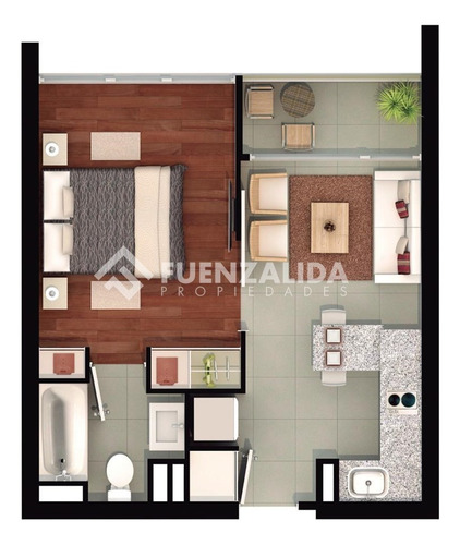 Departamento En Venta De 1 Dorm. En Concepción