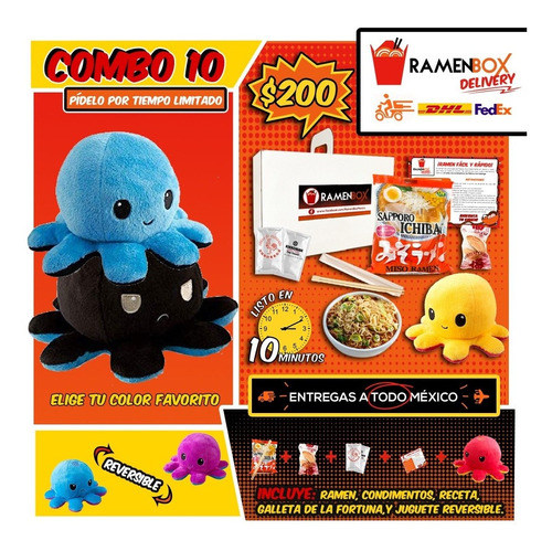 Combo 10 Ramen Box | Ramen Japonés + juguete Reversible