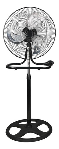 Ventilador Pedestal 3 En 1 Aspas Metalicas 3 Vel 18 Pulgadas Estructura Negro Diámetro 45.72 Cm Frecuencia 60 Material De Las Aspas Metal