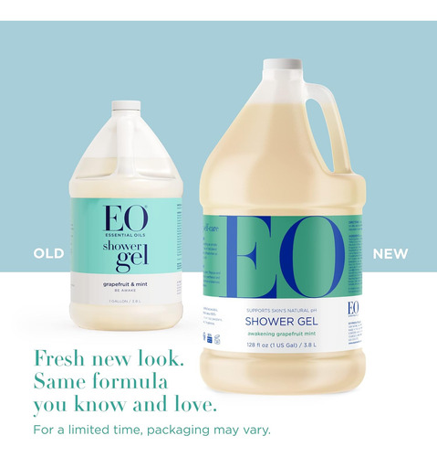 Eo Gel De Ducha Pomelo Y Menta,3.8 L, 1 Pz