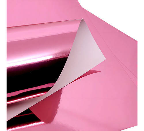 Papel Laminado 250g A4 Colorido Artesanato Enfeites 10 Fls Cor Rosa Rosa