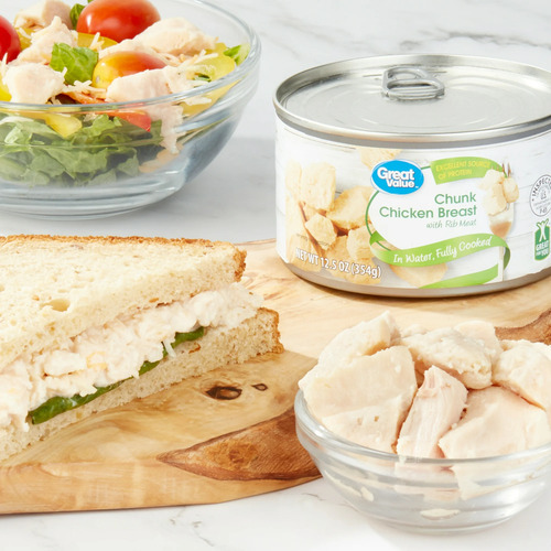 Pechuga De Pollo En Trozos 4 Latas 354g Producto Americano