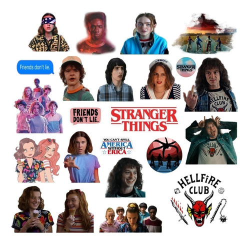 Stickers Stranger Things Pack De 20 Unidades Surtidos 