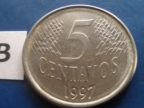 Moneda Brasil 5 Centavos Del Año 1997 Money Argentina 