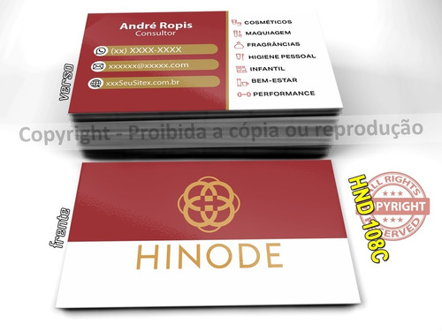 1.000 Cartão De Visita Grupo Hinode +500 Lindos Modelos