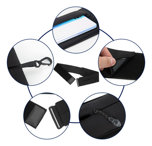 Slim Running Cinturón Bolsa Cinturón Pack Teléfono Titular D