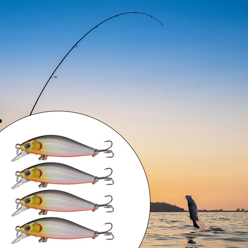 4pcs Fishing Lures Swimbaits Fishing Lures Slow White