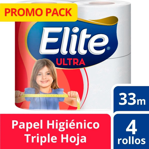 Papel Higiénico Elite Ultra Triple Hoja X 4 Mega Rollos