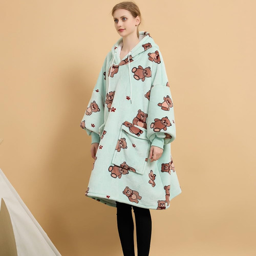 Manta Con Capucha Oversize En Forma De Sudadera, Sherpa