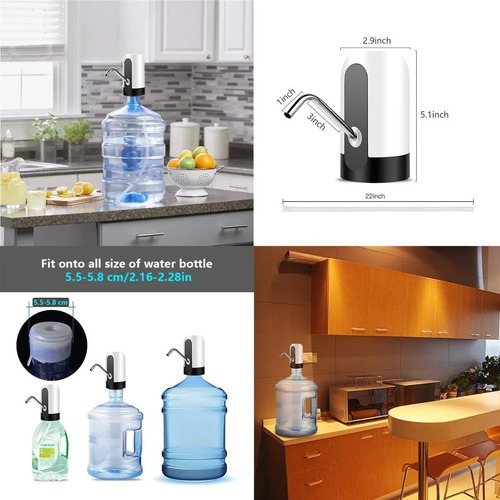 Imagen 4 de 7 de Bomba Dispensadora De Agua Eléctrica Con Carga Usb