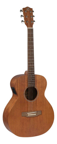 Guitarra Electroacustica Bamboo Mahogany Tapa Solida +funda Color Marrón Material del diapasón Nogal Orientación de la mano Diestro