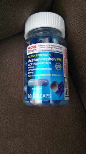 Cvs Suplementos Acetaminophen Pm 25 Mg