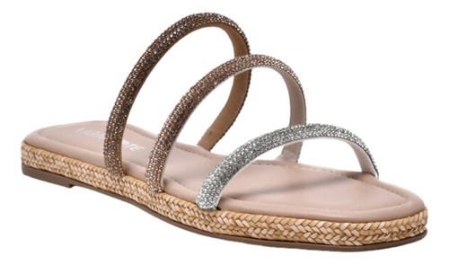 Chinelo Feminino Slide Com Strass Via Marte 23-14808-03